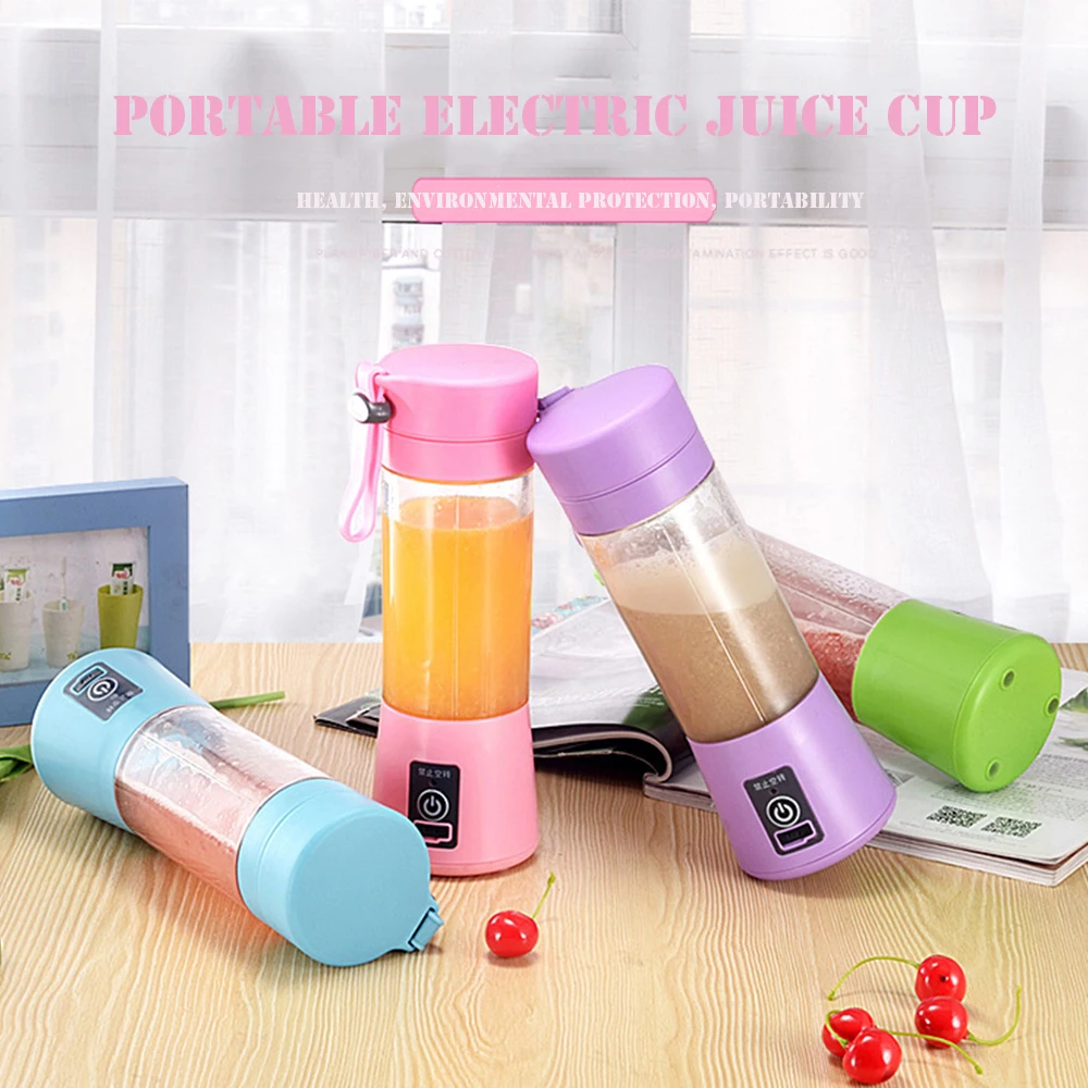 

ZHST 380ML Blender USB Charging Mode Portable Small Juicer Extractor Household Fruits Mixer Juice Machine Smoothie Maker