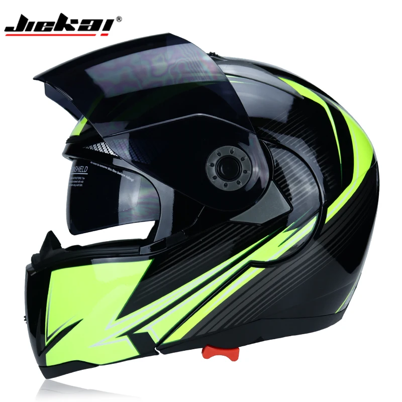 JIEKAI новейший модульный флип мото rcycle шлем casco moto с двумя линзами capacete da moto cicleta с внутренним солнцезащитным козырьком DOT 105 - Цвет: b28