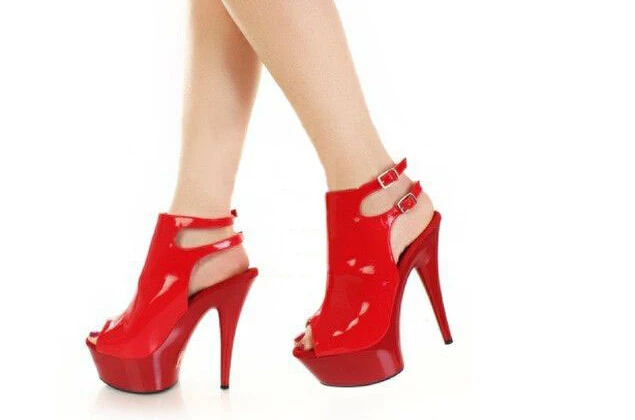 Mujer Stiletto Pulgadas 6 Negro Correa Rojo De Plataforma Mujeres Sandalias Sexy Diversión Cm Tacones La 15 Zapatos Tpf5wq0nx