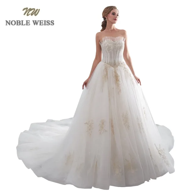 wedding dress 2019 gold appliques vestido de noiva lace backless sexy