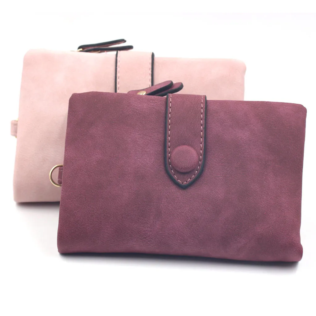 Женские матовые короткие маленькие милые женские бумажники portafoglio donna monederos para mujer