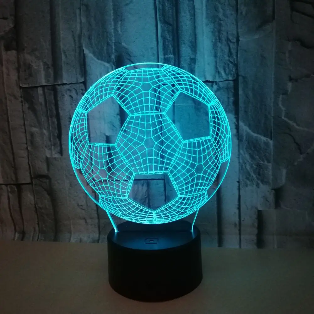 

Creative Football 3d Desk Lamp Bedside Decoration Romantic Gifts Colorful Touch Remote Control Table Lamps For Living Room