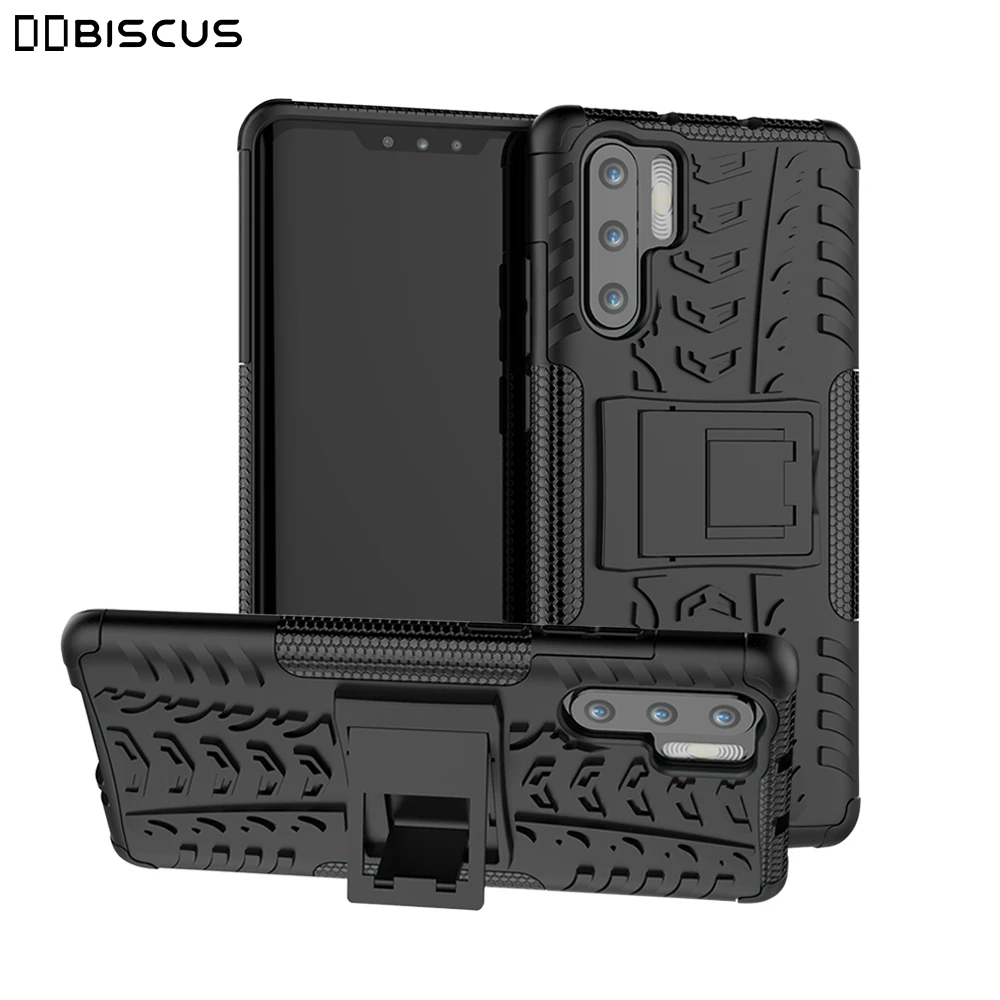 

For Huawei P30 Lite MAR-LX1M P 30 ELE-L29 Case Hard Plastic Silicone Hybrid Armor Case Huawei P30 Pro VOG-L29 Stand PC TPU Cover