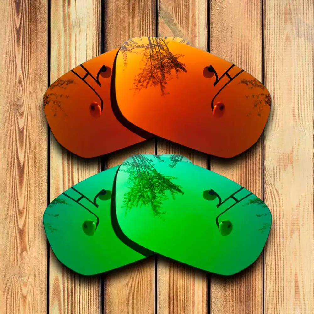 Red -Green Mirrored 2 пары точно вырезанные поляризованные Сменные линзы для переключатель стиля солнцезащитных очков-много цветов - Цвет линз: Red -Green Mirrored