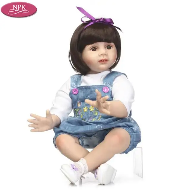 NPK младенец получивший новую жизнь девушка силиконовые куклы развивающие игрушки 58 см Реалистичная принцесса Реалистичная малыш Модная Кукла Menina - Цвет: Reborn Girl DOll