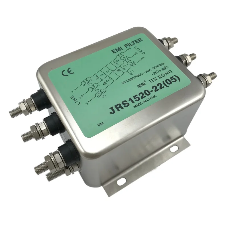 

AC filter three-phase anti-interference EMI socket linear car audio audio power purification fever 380V