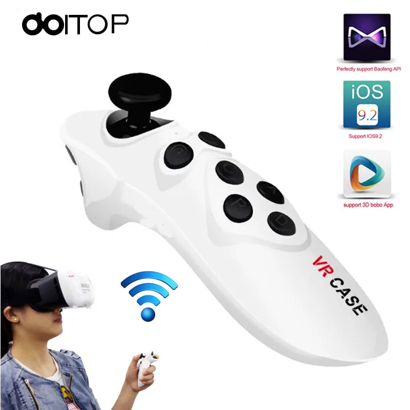 Mini VR Case Wireless Bluetooth Gamepad 3D Glasses Mouse Remote Controller for Andriod/IOS/PC