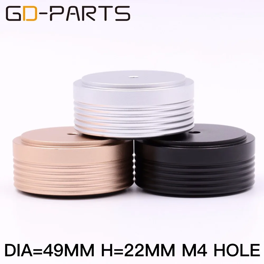 

49x22mm Machined Solid Aluminum Isolation Foot Shock Proof Stand Leg Pad Damper For Audio Turntable DAC CD Amplifier Speaker