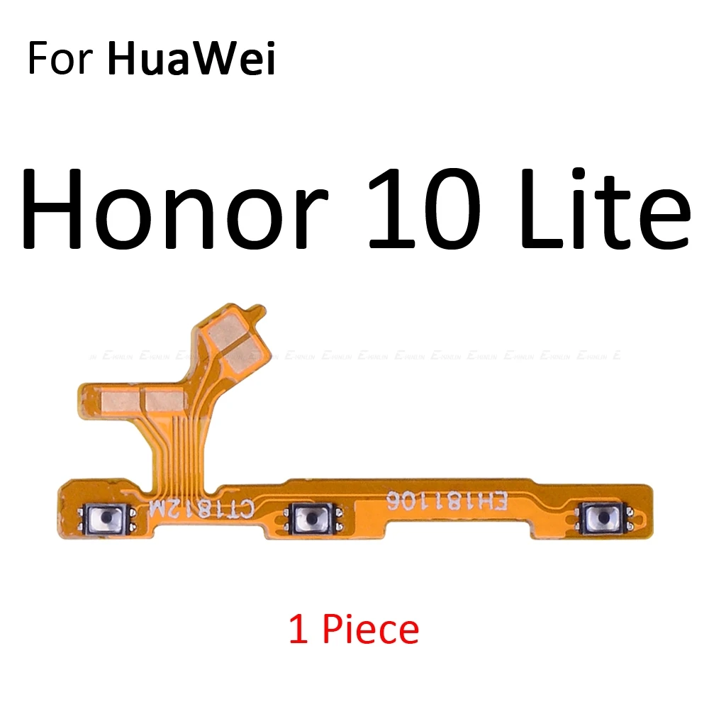 Немой переключатель питания лента-брелок для HuaWei Honor View 20 Note 10 9 9i 9 8C 8X Max Pro Lite кнопка включения и выключения громкости управление гибким кабелем - Цвет: For Honor 10 Lite