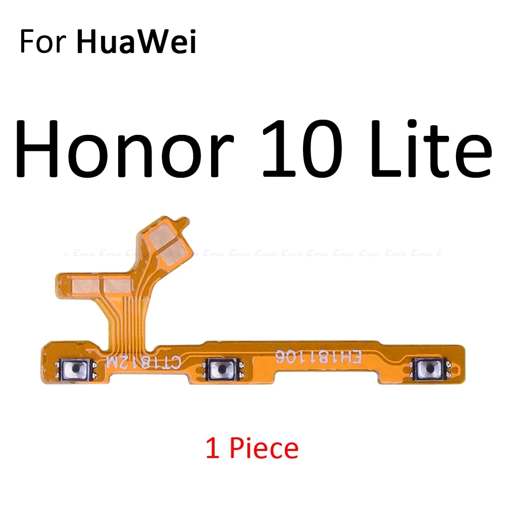 For Honor 10 Lite Немой переключатель питания лента-брелок для HuaWei Honor View 20 Note 10 9 9i 9 8C 8X Max Pro Lite кнопка включения и выключения громкости управление гибким кабелем - Цвет: For Honor 10 Lite