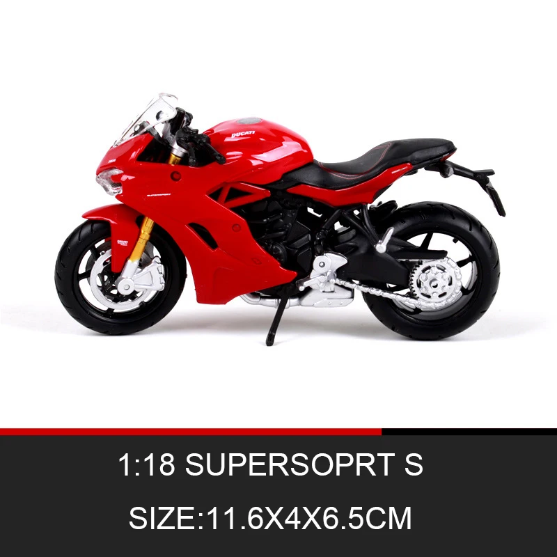 Модели мотоциклов Maisto 1:18 Ducati Supersport S красная литая пластиковая миниатюрная