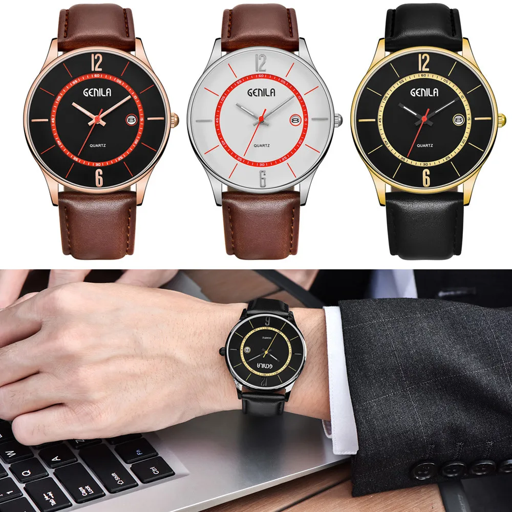 Men's Watch Military Leather Strap Waterproof Sports Date Quartz Simulation Military Quartz Watch Casual Simple Outdoor A1 Men's Watch Military Leather Strap Waterproof Sports Date Quartz Simulation Military Quartz Watch Casual Simple Outdoor A1