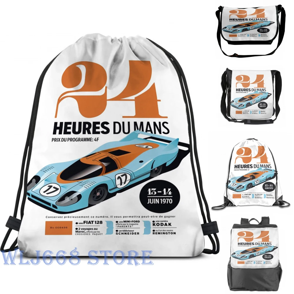 Забавные графические сумки с принтом через плечо для женщин 24 часа Le Mans рюкзак на одно плечо для путешествий для мужчин спортивная сумка