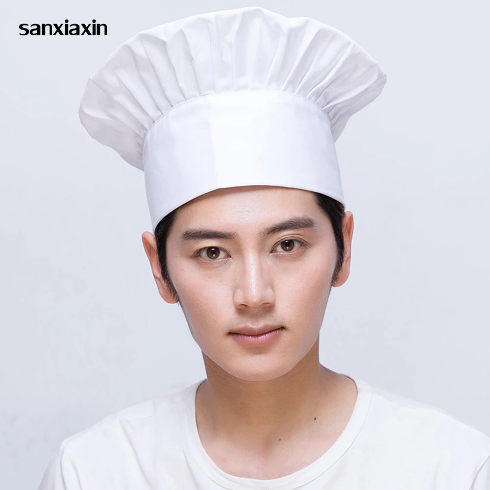 Black Unisex Fold Cap Chef hat High Quality Wholesale Solid Sushi Chef