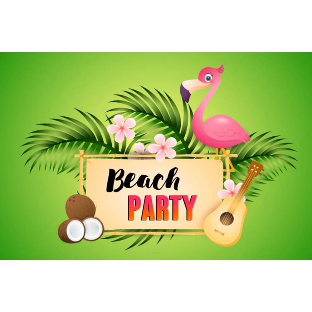 

Yeele Summer Beach Party Cartoon Flamingo Portrait Photography Backgrounds Customized Photographic Backdrops For Photo Studio