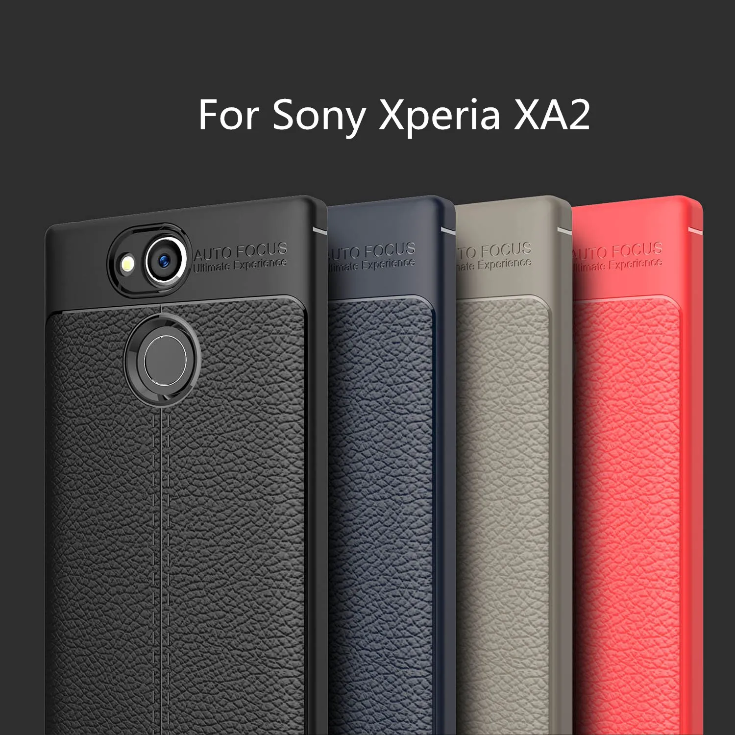

HATOLY sFor Capa Sony Xperia XA2 Cases Litchi TPU Rugged Phone Case For Sony Xperia XA2 Cover For Sony XA2 Funda Shells 5.2" {