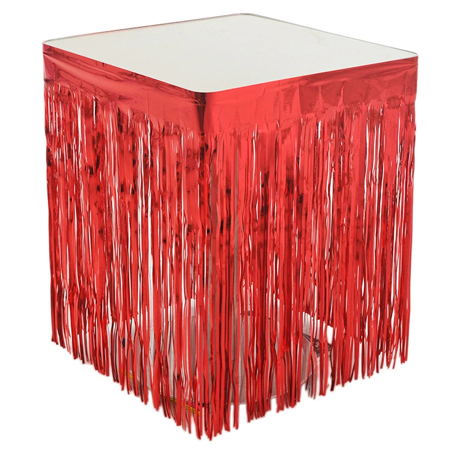 Buy Metallic Fringe Table Skirt Foil Tinsel Table