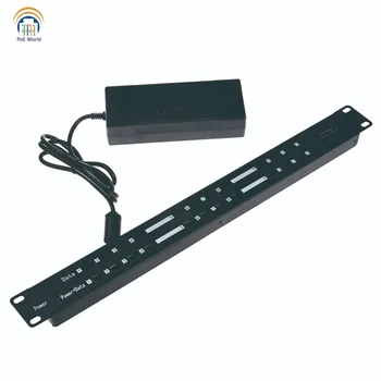 

12 port Poe injector with 24v 120w power supply-Power over Ethernet for 802.3af Cameras, IP phones, Access Points to any switch