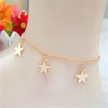 FD4343 new Women Golden Plated Star Ankle Chain Anklet Bracelet Foot Beach Jewelry