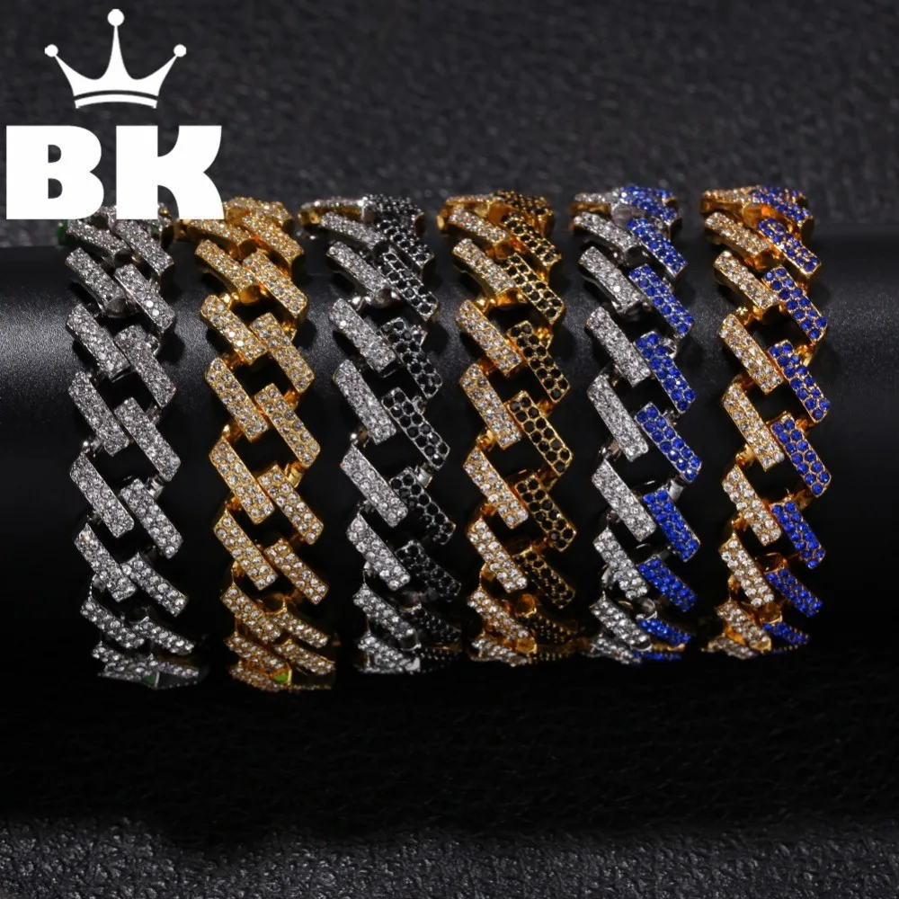 Браслет Стразы BLING KING мужской/женский двухцветный ювелирный украшение из сплава