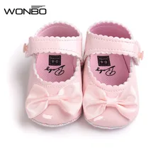 Многоцветный бантом светоотражающей лентой классический принцесса детская обувь мягкое дно противоскользящие малыша обувь/младенцу продукты