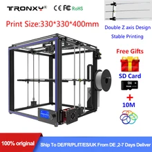 Best Tronxy X5S 3D Printer DIY full kit Direct Extruder heatbed Stable Large 3D Printing Size 330*330*400mm Double Z axis Design