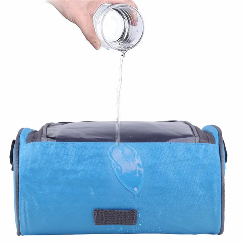 Bicycle Front Tube Bag Waterproof Touch Screen Phone Pouch Waist Shoulder Pack Mountain Bike Front Frame Bag02