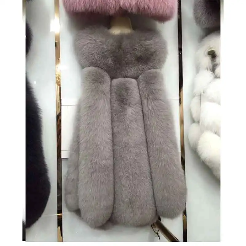 

Leather, fox, hairy vest, female, 2017 winter, new imported fur coat, new version of big drop.