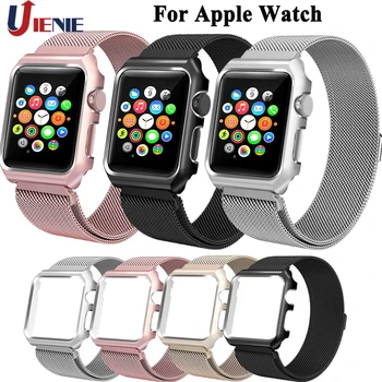 

Watch Band Straps Bracelet for Apple Watchband iWatch Series 4/3/2/1 42mm 38mm 44mm 40mm Stainless Steel Wristband with Case