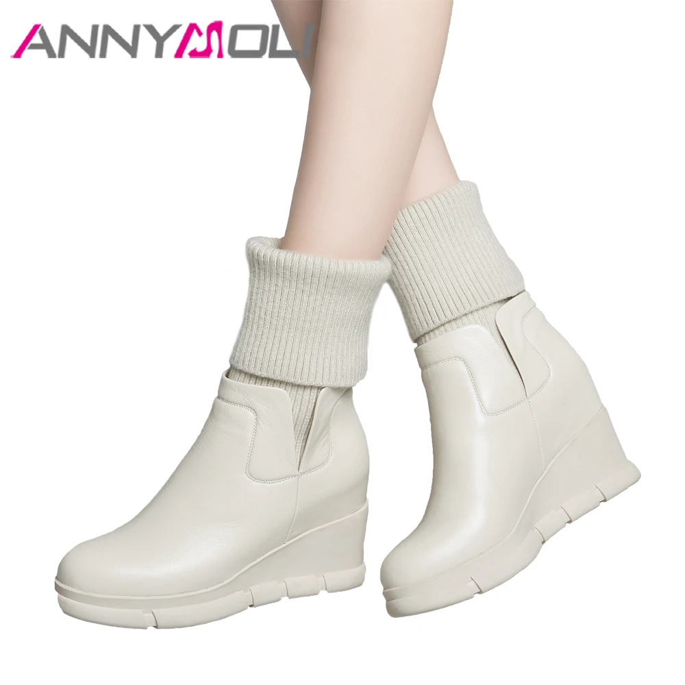 sock boots wedge
