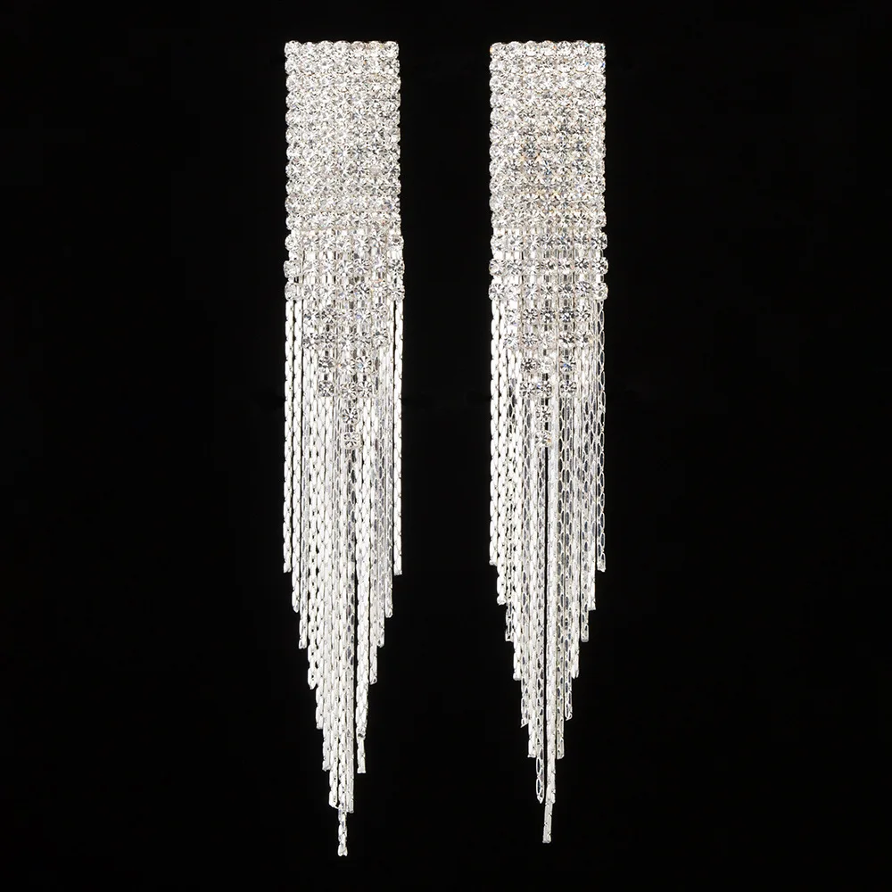 

Warme Farben Women Sexy Drop Earrings Rock Zircon 925 Silver Crystal from Swarovski Earring Party Fine Jewelry HipHop Brincos