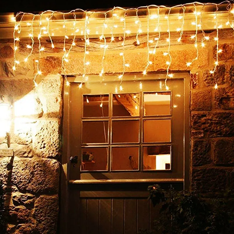 Fairy Curtain Icicle String Lights 216 Leds 5M x 0