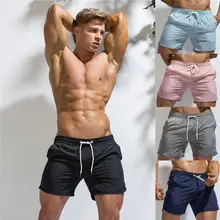 Мужские новые летние однотонные спортивные быстросохнущие повседневное свободное пляжное повседневные мужские Шорты ropa#3A08