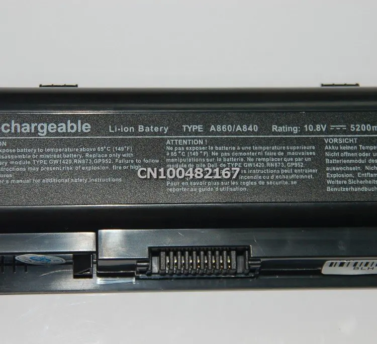 Аккумулятор 4400 мАч F287F R988H F287H F286H для Dell Inspiron 1410 Vostro 1014 1014n 1015 1015n 1088 1088n A840 A860 A860n|battery