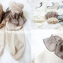 Принцесса Лолита Винтаж Деревенский 5 шифон кружевной носок кружева украшения носок вырез носок KCW013