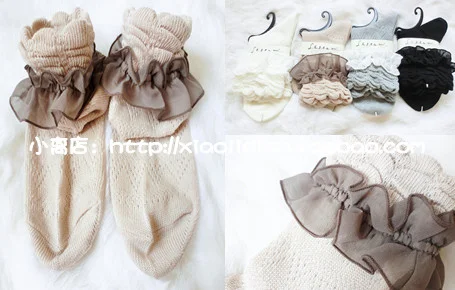 

Princess Lolita Vintage rustic 5 chiffon laciness sock lace decoration sock cutout sock KCW013