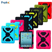 Чехол pepkoo для ipad 2/3/4, пластиковый, защита для детей, экстремальная двойная защитная задняя крышка с подставкой и наклейкой, чтобы предотвратить поломку