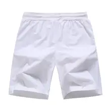 Лето Новая мода горячая распродажа мужские тонкие спортивные однотонный с кулиской открытый мешок дизайн хлопковые шорты-бермуды Modis A50