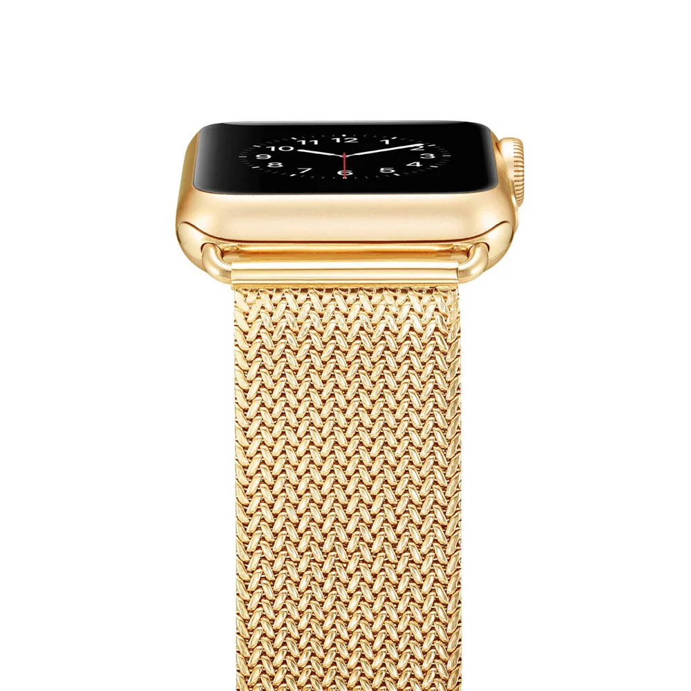 New Stainless Steel Band for Apple Watch Series 5 4 3 2 1 Replacement Watchband for iWatch 5/4 Strap 40/44/38/42mm Metal Belt - Цвет ремешка: gold