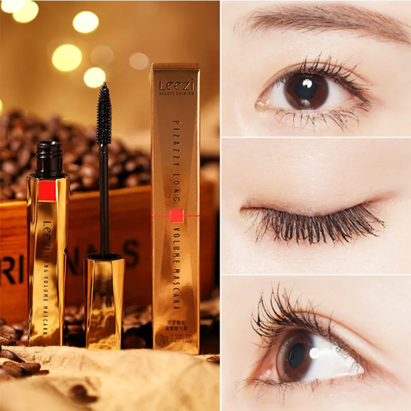 

4d silk fiber eyelash mascara Long gold tube mascara waterproof long thick curl waterproof mascara