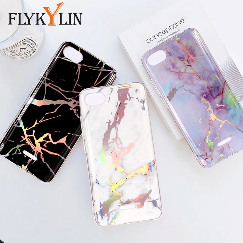 FLYKYLIN Laser Marble Case For Xiaomi Redmi Note 4 4A S2 6 6A 5A Pro Back Cover on Soft TPU Silicone Phone Cases Coque Capa |
