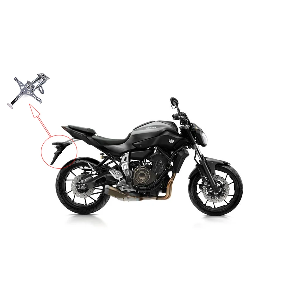 Электронных сигарет SMOK для YAMAHA MT-07 MT07 MT 07- Мотоцикл с ЧПУ Алюминий регистрация номерных знаков держатель кронштейн с светодиодный свет