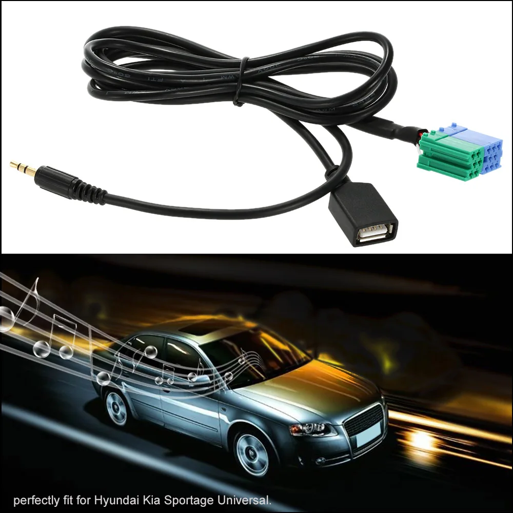3.5 mm Aux USB Input Cable Audio Adapter for iPod iPhone 6S 6 Plus 5S 5C 5 MP3 Hyundai Kia Sportage | Автомобили и мотоциклы