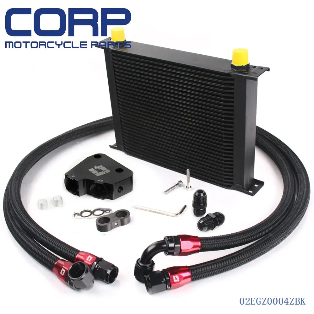 30 Row Engine Oil Cooler Kit + Sandwich Plate For BILLET LS1 LS2 LS3 LSX VE HSVin Engine