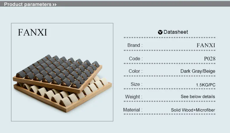 FANXI твердая древесина темно-серый/бежевый Серьги Дисплей лоток с микрофиброй ювелирные изделия дисплей 49 мест уха падение Expositor Организатор