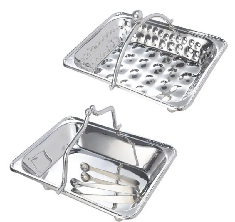 Stainless steel towel basket portable hot towel basket hotel KTV room