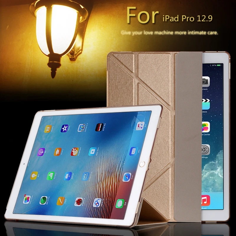 

Case for iPad Pro 12.9, GARUNK Smart Leather Stand Ultra Silm Transformers Back Protective Cover for Apple iPad Pro 12.9 Tablet