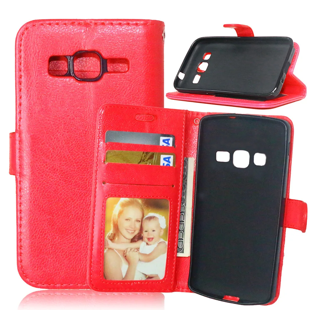 2015 Luxury Wallet PU Leather Case For Samsung Galaxy Core Prime LTE ...
