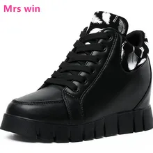 Осенне-зимняя обувь женские кроссовки из искусственной кожи водонепроницаемые кроссовки плюс кашемир Нескользящие Zapatillas Mujer Спортивная обувь