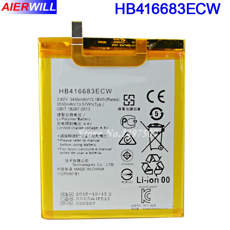 2019 новый 100% HB416683ECW Аккумулятор для Huawei Nexus 6P H1511 H1512 аккумулятор 3450 мАч | Мобильные